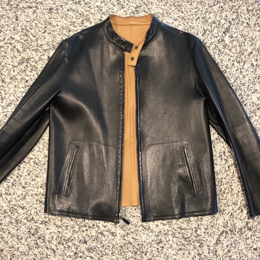 Reversible Lambskin Leather Jacket
